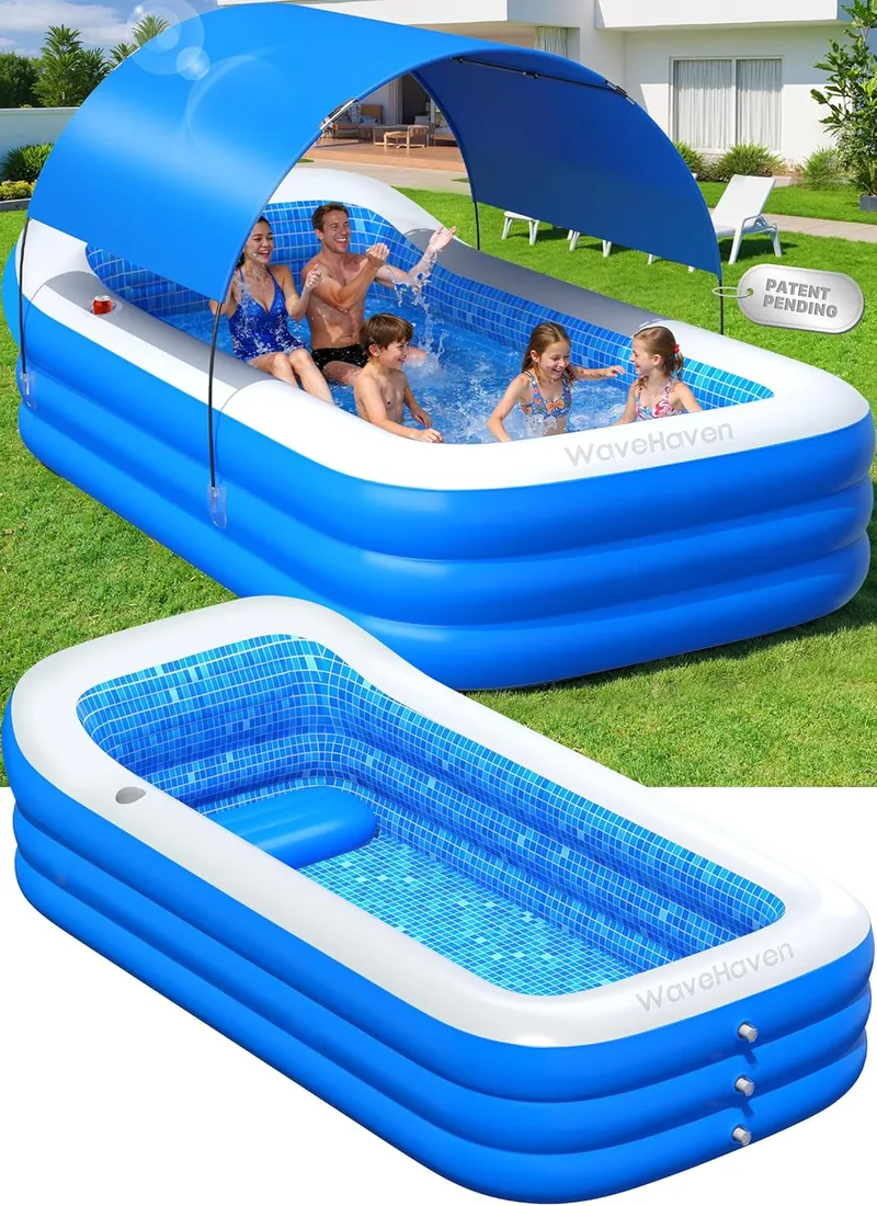 WaveHaven 2026 Inflatable Pool with Canopy