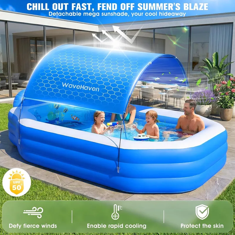 WaveHaven Large Inflatable Pool for Kids,Adults